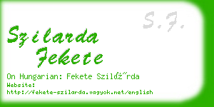 szilarda fekete business card